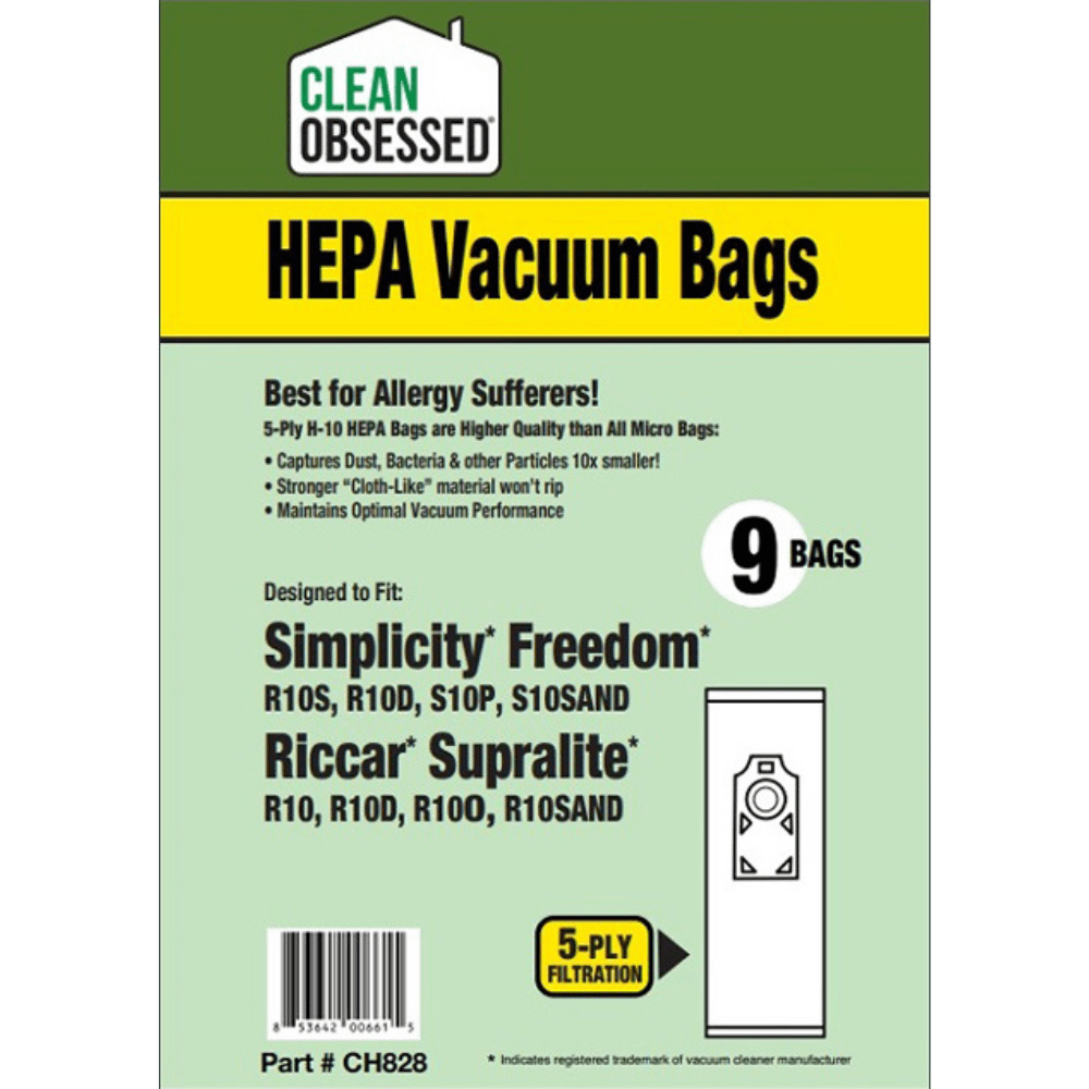Clean Obsessed's Riccar and Simplicity Type L HEPA bags