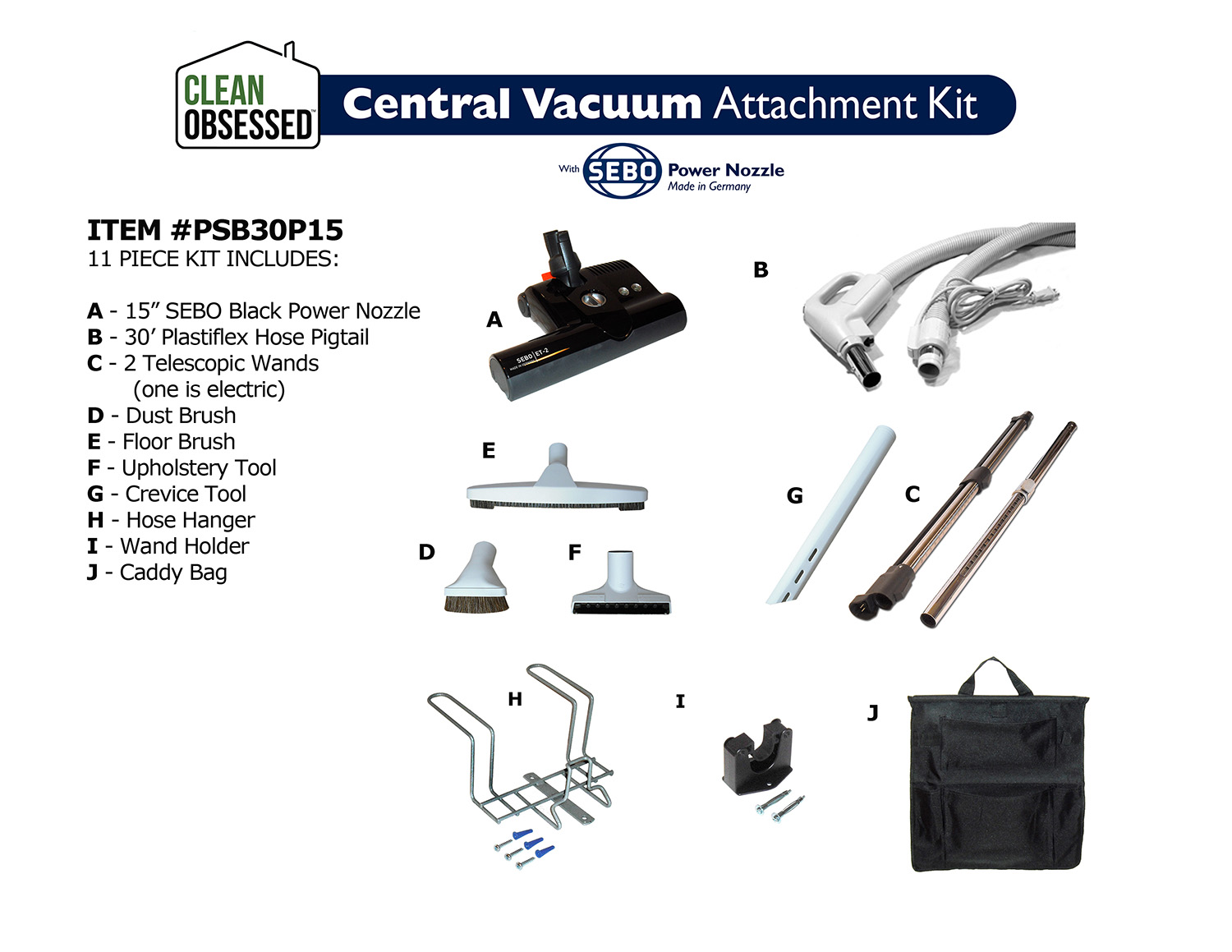 Central Vacuum Attachment Kit (PSB30P15)