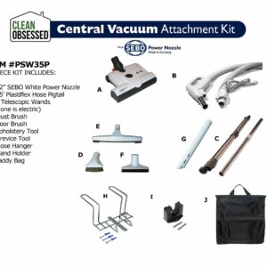 SEBO / Clean Obsessed Central Vacuum Attachment Kit (PSW35P)
